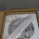 VILUXY Boho Floor Lamp with White Wood Beaded Shade for Bedroom, Living Room, Girl Room 3-Light