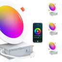 CLOUDY BAY [6 Pack] 6inch Smart WiFi LED Recessed Lights,RGBCW Color Changing Recessed Lighting,Compatible with Alexa and Google Home Assistant,No Hub Required,15W 2700K-6500K,CRI90+ Wet Location (6 Inch | White, Rgbcw / Wifi)