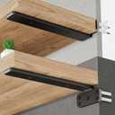 SKYSEN 6 Pack 12" Floating Shelf Bracket, Shelves Brackets, Wood Shelving Brackets Hardware - Heavy Duty - 4/6/8/10/12 inch - Real Hidden Bracket Designtzj12-6