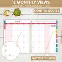 bloom daily planners New Undated Academic Year Teacher Planner & Calendar - 7 Period Lesson Plan Organizer Book with New Frosted Cover (9" x 11") - Learn with Joy
