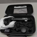 NAPRE Massage Gun with Heat and Cold Head,Deep Tissue Handheld Percussion Back Massager for Muscle/Neck/Body Pain Relief with Long Extension Retractable Handle,32-Speeds,Foldable,5 Adjustable Angles, Black-heat and Cold