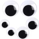 6 Pieces Googly Google Eyes Self Adhesive Googlie Craft Wiggle Eyes (2 Inches 3 Inches 4 Inches)