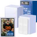 WVM Card Sleeves Top Loaders for Cards, Premium Toploaders for Cards, Card Holder Baseball Football Sports and Game Cards (30 Toploaders + 300 Penny Sleeves)