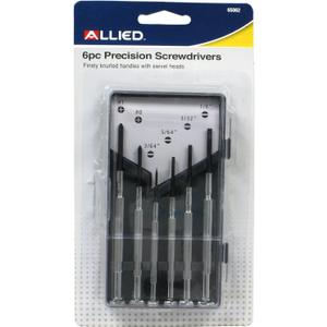 Allied Tools 65062 6-Piece Precision Screwdriver Set, Black