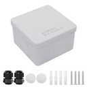 LeMotech Junction Box, Electrical Box IP65 Water Resistant Dustproof ABS Plastic Project Enclosure for Electronics White 3.1 x 3.1 x 1.9 inch