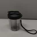 Large Pill Organizer with 7 Large Compartments - Portable Pill Dispenser for Travel, Anti-Mix Design & Wide Opening Design, Easy Access to Vitamin Dispenser, Includes 20 Blank Stickers (Black)