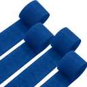 patypire Navy Blue Crepe Paper Streamers 4 Rolls 328ft, Pack of Party Streamers for Party Decorations, Crepe Paper for Birthday, Baby Shower, Wedding Party Decorations (1.8 Inch x 82 Ft/Roll)
