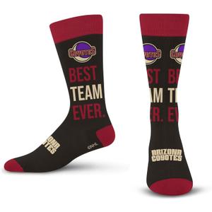3 x For Bare Feet Best Team Ever Crew Sock NHL (Black)