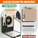 Tutata Vinyl Record Frame, Wall-Mounted Record Album Frame, Front-Opening Record Shadow Box, Holds Up to 8 Albums, for 12x12 Inch LP Album Cover, Black