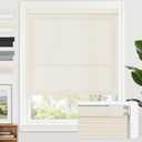 AOSKY No Tools No Drill Cordless Cellular Shades Blinds for Indoor Windows, Light Filtering Thermal Insulated Honeycomb Window Blinds Shades for Living Room Bedroom, 34" W x 64" H, Beige