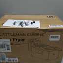 CATTLEMAN Immersion Deep Fryer with Basket, 1600W, 3L Small Deep Fryer with Timer Control, Fryer Pot for Home Use, Temperature Control, Lid with Viewing Window, Stainless Steel Electric Fryer