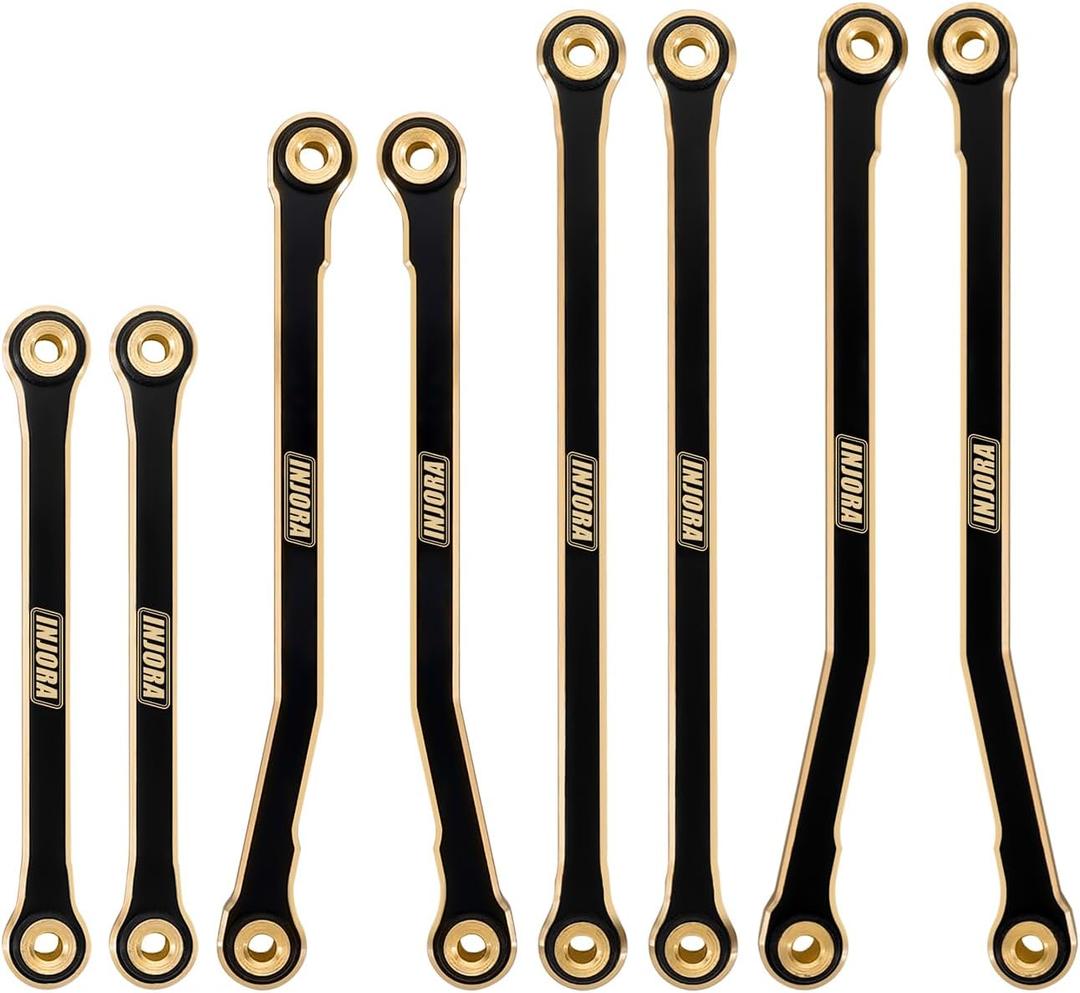 INJORA Black Coating Brass High Clearance Chassis Links for 1/18 RC Crawler Redcat Ascent-18 Upgrade