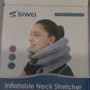 Cervical Neck Traction Device for Instant Neck Pain Relief - Inflatable & Adjustable Neck Stretcher Neck Support Brace, Neck Traction Pillow for Home Use Neck Decompression