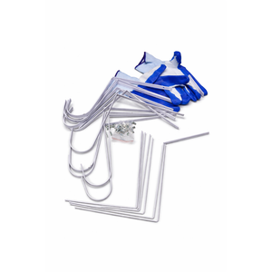 Heavy-Duty Multi-Purpose Garage Storage Hook Set with Work Gloves (White, 20 Pack)