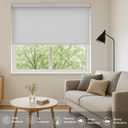NUTRO CHILL Blackout Window Blinds Cordless, Spring System Window Shades with UV Protection Thermal Insulated Linen Fabric, Roller Blinds for Home Office(34''x72'', Light Grey)
