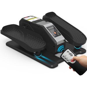 Under Desk Elliptical Machine, Electric Elliptical Leg Exerciser for Senior, Quiet and Compact Electric Seated Pedal Exerciser for Home with Monitor, Remote Control and 12 Adjustable Speeds