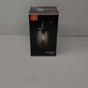Xavier 1-Light Matte Black Hardwired Outdoor Indoor Wall Lantern Sconce with Seeded Glass Shade