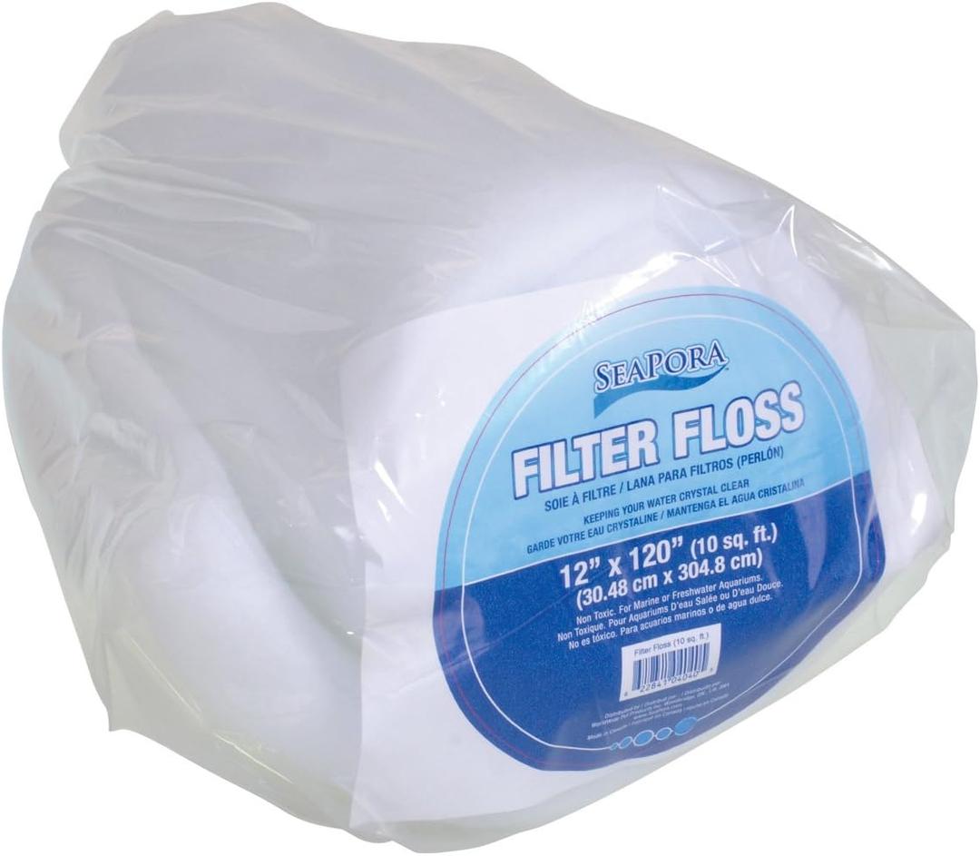 Seapora 4040 Filter Floss Aquarium Filter Pad, 10 sq. ft./12" x 120"