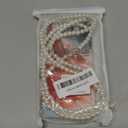 for Samsung Galaxy A14 5G case with Lanyard, Crafted Pearls,Protection for Heavy-Duty Fall,Soft Shockproof Clear Floral Phone Protective Cover for Women,Marble Design 6.8"