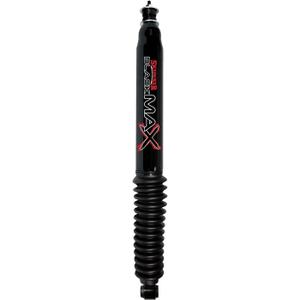 SkyjackerShock, Black Max, Twintube, 0 to 2 in Lift, Steel, Black Paint, Front, Various Applications, Each