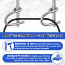 Box of 100 5/8 Inch Nail On Drive Rings Heavy Duty Galvanized Steel Cable Management Rings for Low Voltage Cable Commercial Residential Wood Construction Electrical Wire, Corrosion Resistant