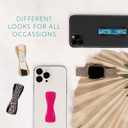 LOVEHANDLE Universal Phone Grip for Smartphones & Mini Tablets - Phone Holder for Hand - Wireless Charging Compatible - Made in The USA - Solid Magenta
