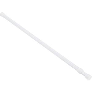 Uxcell Tension Curtain Rod, Adjustable 39 to 75 inches, 0.51" Dia White Spring Tension Rod No Drilling Expandable Tension Rod for Doorway, Kitchen