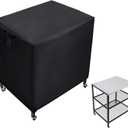 Outdoor Table Cover, 210D Silver-Coated Oxford Cloth Waterproof Prep Table Cover for Ooni Medium Stainless Steel -32"X24"X36" (Cover Only)