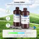 ANYCUBIC 3D Printer Resin, ABS-Like 3.0 Resin for 8K/14K/16K 3D Printing, Strong Strength, High Precision, Low Odor, Wide Compatibility for All LCD Resin 3D Printers (Grey, 1kg)