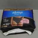Always Discreet Boutique Incontinence and Postpartum Underwear for Women, Maximum Protection, Large, Black, 18 Count