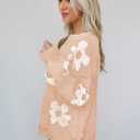 Women's Oversized Fuzzy Sweaters Long Sleeve Crew Neck Knit Soft Pullover Chunky Casual Fall Loose Jumper Top (Pink, XL)