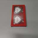 Klikel Christmas Photo Ornament - Silver Heart Photo Frame - 2 Pc Picture Ornament for Tree - Red and Green Frame with Gift Box