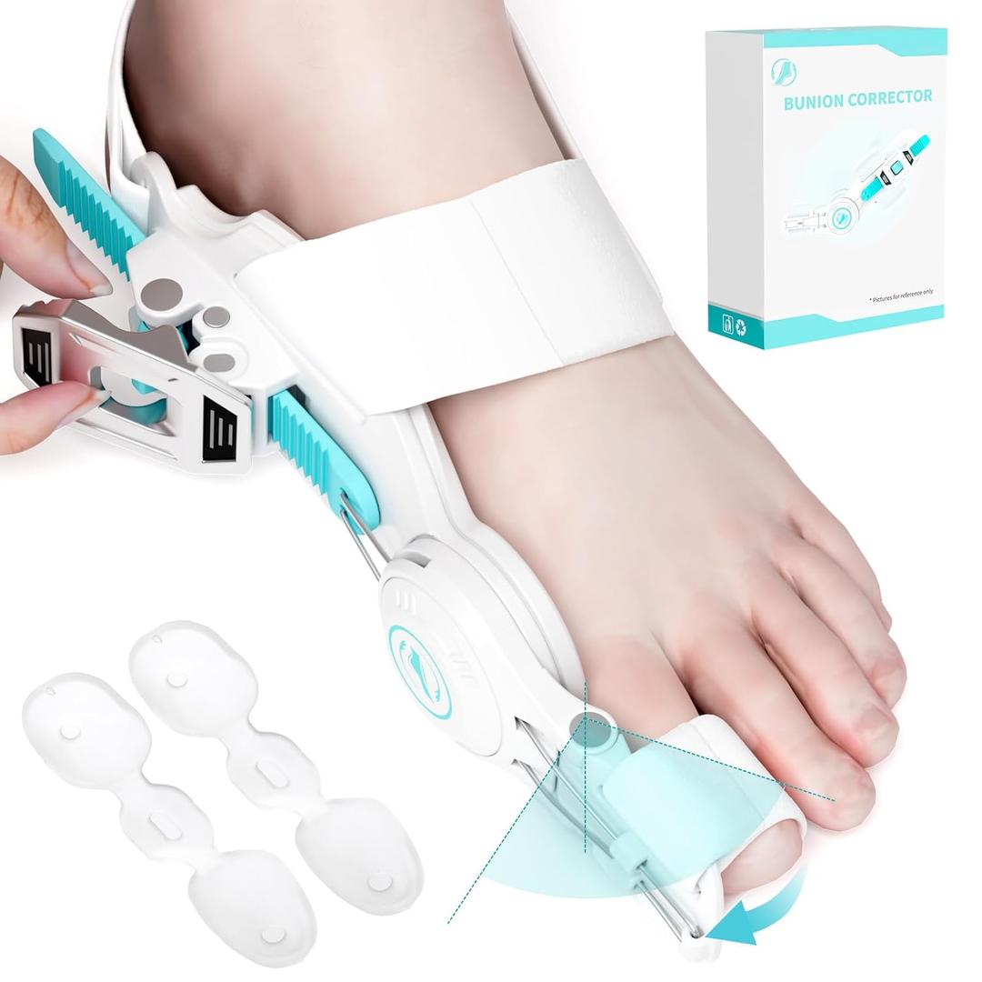 Upgraded Bunion Corrector for Women & Men, Orthopedic Bunions Correction with Non Slip Big Toe Separators, Adjustable Bunion Splint Suitable for Left/Right Feet Bunion Relief (1PCS) (White) Upgraded Bunion Corrector for Women & Men, Orthopedic Bunions Correction with Non Slip Big Toe Separators, Adjustable Bunion Splint Suitable for Left/Right Feet Bunion Relief (1PCS) (White)