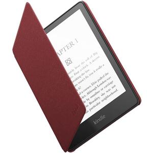 Amazon Kindle Paperwhite Case (11th Generation), Thin and Light, Foldable Protective Cover - Leather (Merlot)