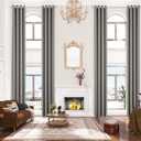 Blackout Extra Long Curtains,95% Room Darkening Draperies for High Ceiling, Soft Textured Thermal Insualted Blackout Tall Curtains 18ft Length(Light Grey,1 Panel,52 x 216 Inch)