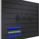 4'x4' PVC Slat Wall Paneling, High Load Capacity Slatwall Panel, Cuttable & Moisture-Proof & Flame Retardant, Heavy Duty Black Garage Slatwall Panes Storage Systems for Garage Workshop Storage