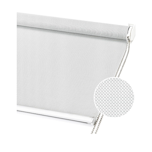 ChrisDowa Light Filtering Roller Shades, with 5% Openness Solar Screen, UV Protection Fabric. Solar Semi Sheer Roller Blinds for Office and Home. Easy to Install.Off White,33" W x 72" H