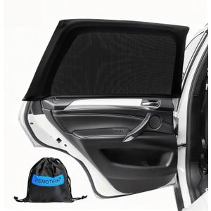 Car Window Shades (2 Pack)-Side Window Sun Shades, UV Protection Breathable Spandex Baby Window Covers, Universal Fit Most of Cars, Protect Privacy for Family (27.2"x39.8") Black