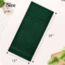 Jacquotha 2-Pack Hand Towels (Forest Green) Ribbed Kitchen & Bathroom Premium Cotton Towels 13 x 29, Soft and Quick Drying 480 GSM