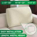 OHSIO Couch Cover, Stretch Sofa Cover, Soft Seat Cushion Covers Washable, Sectional L Shape Sofa Slipcover, Wear Stain Resistant Pet Friendly Furniture Protector for Home(1 Back Cover, Ivory)