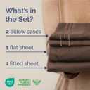 Full Size 4 Piece Sheet Set - Comfy Breathable & Cooling Sheets - Hotel Luxury Bed Sheets for Women & Men - Deep Pockets, Easy-Fit, Extra Soft and Wrinkle Free Sheets - Brown Oeko-Tex Bed Sheet Set