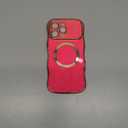 for iPhone 14 Pro Max Case Magnetic,for Women Girls Soft Cute Wave Frame Curly Shape Love Heart Luxury Plating Phone Case Compatible with MagSafe Shockproof Back Cover 6.7"-Hot Pink