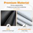 Car Cover Compatible with Toyota Tundra,Waterproof All-Weather Protection,Spunlace Cotton PEVA Truck Cover with Zipper Door