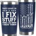 Gifts for Dad, Men, Husband, Grandpa, Mechanic Father, Handyman - Birthday Presents for Men Unique - Mens Birthday Gift Ideas - Navy Tumbler 20Oz