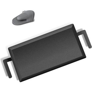 Universal Large Carbon Steel Griddle for Outdoor Gas Grill, Induction, Gas/Electric Stove, and Oven, Double Burner Griddle with Thickened Heat-insulating Gloves, Pre-seasoned Nitride Coating Process