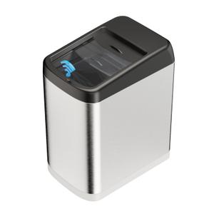 ELLO&ALLO 30 Liter 8 Gallon Touchless Rectangular Automatic Motion Sensor Trash Can for Kitchen, Brushed Stainless Steel Finish