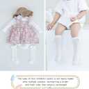 Baby Girls Knee High Socks Pack Bow Long Stockings Infants Toddlers Ruffled Socks School Uniform Leggings Stockings (XS)