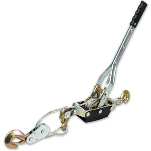 LLCC Come Along Winch, 5-Ton (10,000 Lbs) Pulling Capacity, Heavy Duty Cable Winch Puller with 10Ft Steel Cable, 3 Hooks & Dual Gear, Automotive Hoist & Vehicle Recovery Come Along Tool