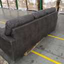 Signature Design by Ashley Navi Faux Leather Modern Sofa, Gray (Charcoal)