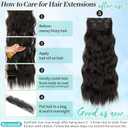 KooKaStyle Clip in Synthetic Hair Extensions Long Wavy 4PCS Thick Hairpieces Dark Brown 6# Fiber Double Weft Natural Hair Extensions 24 Inch for Women